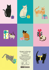 Roger la Borde Cat Checkerboard Greeting Card featuring artwork by Anne Bentley