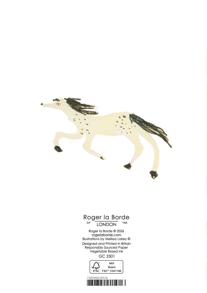 Roger la Borde Desert Moon Greeting Card featuring artwork by Melissa Lakey