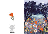 Roger la Borde Desert Moon Greeting Card featuring artwork by Melissa Lakey