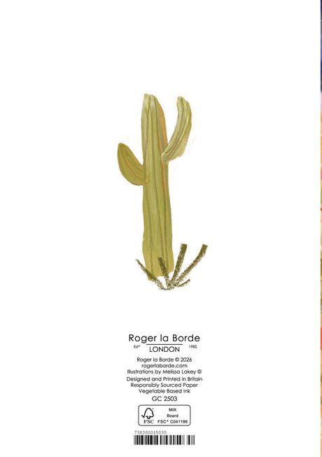 Roger la Borde Desert Moon Greeting Card featuring artwork by Melissa Lakey