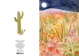 Roger la Borde Desert Moon Greeting Card featuring artwork by Melissa Lakey