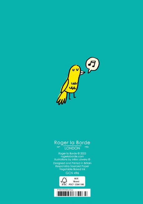 Roger la Borde Two Tone Petite Card featuring artwork by Mike Lowery