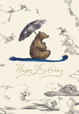 Roger la Borde Flying Bear Petite Card featuring artwork by Elise Hurst