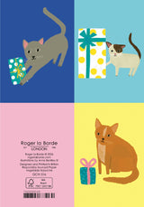 Roger la Borde Cat Checkerboard Petite Card featuring artwork by Anne Bentley