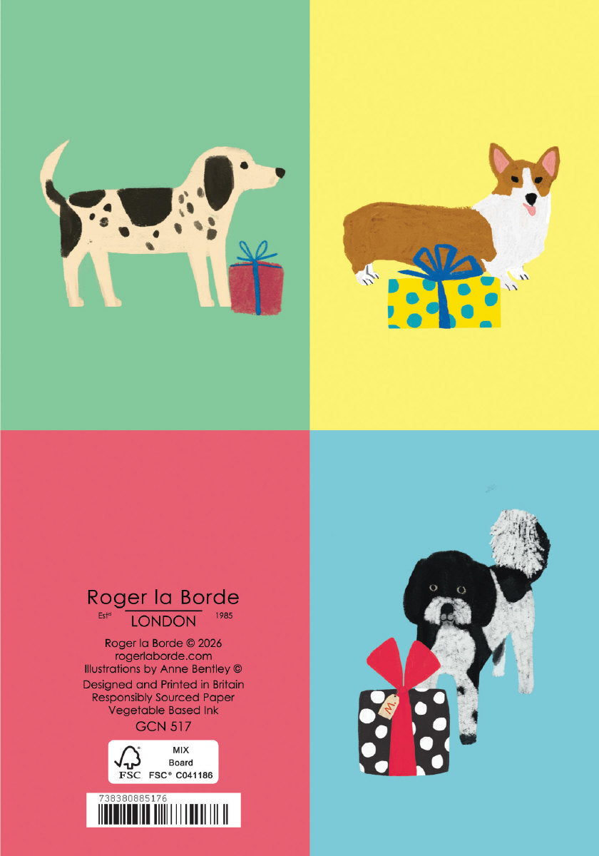 Roger la Borde Dog Checkerboard Petite Card featuring artwork by Anne Bentley