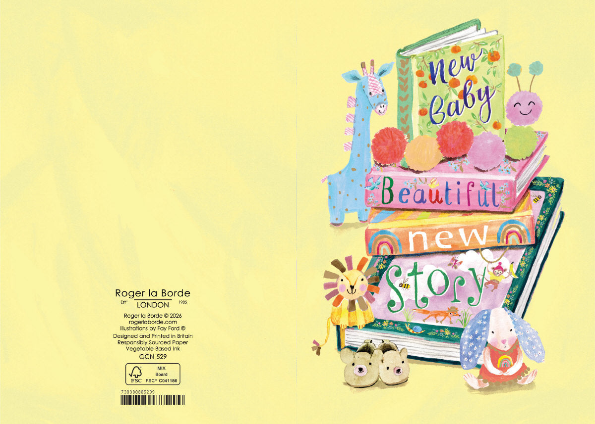 Roger la Borde Bookstack Petite Card featuring artwork by Fay Ford