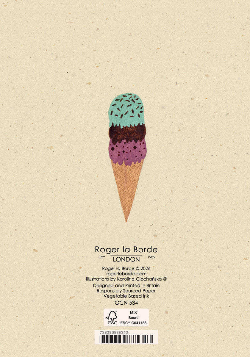 Roger la Borde Petit Fours Petite Card featuring artwork by Karolina Ciechanska