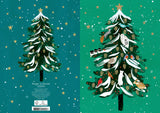 Roger la Borde Wild Winter Forest Standard Christmas Card featuring artwork by Katie Vernon