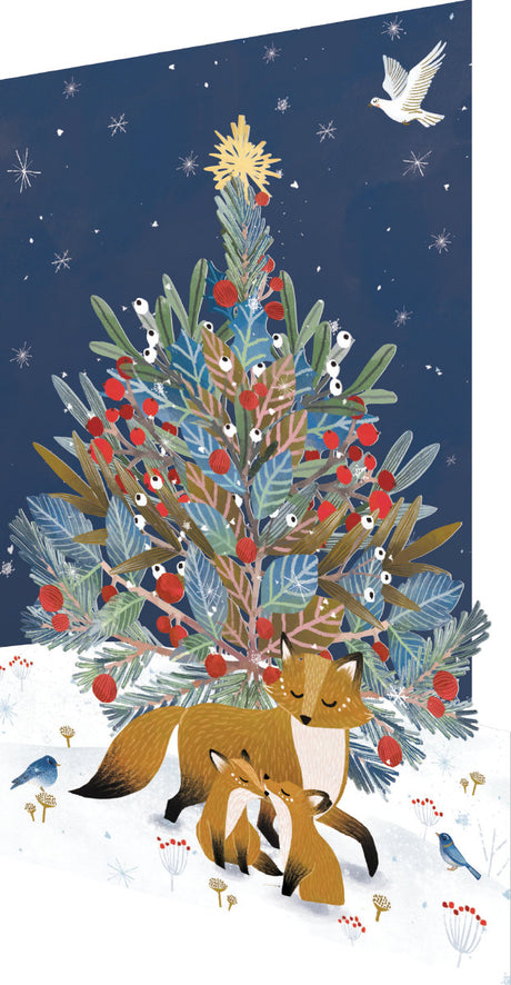 Roger la Borde Paw Prints in the Snow Lasercut Card featuring artwork by Antoana Oreski