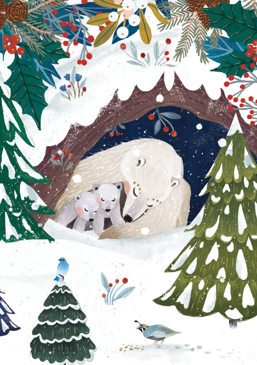Roger la Borde Polar Bear Bower Standard Card featuring artwork by Antoana Oreski