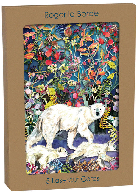 Roger la Borde Aurora Bears Lasercut Card featuring artwork by Fay Ford
