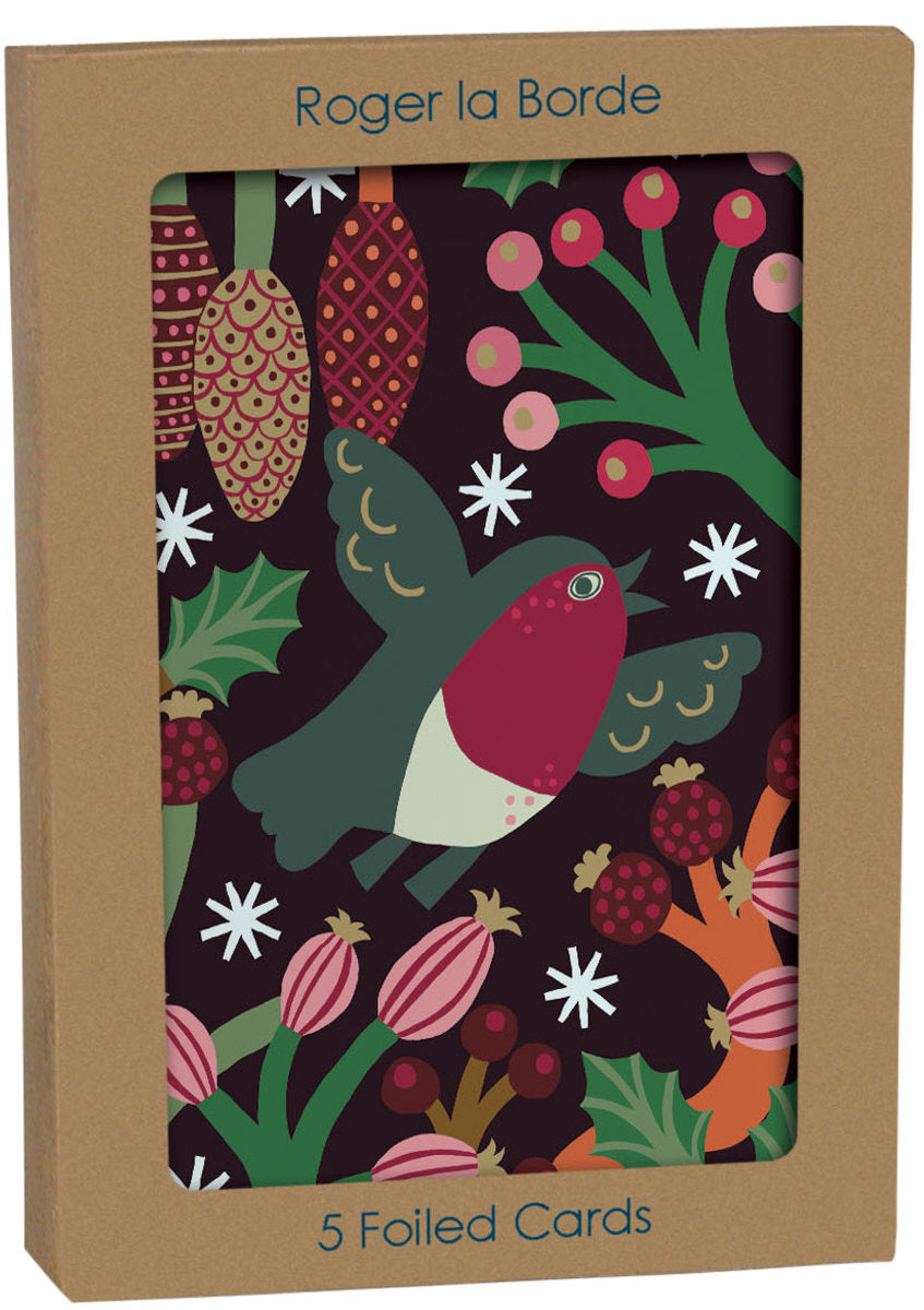 Roger la Borde Christmas Chorus Standard Card featuring artwork by Monika Forsberg