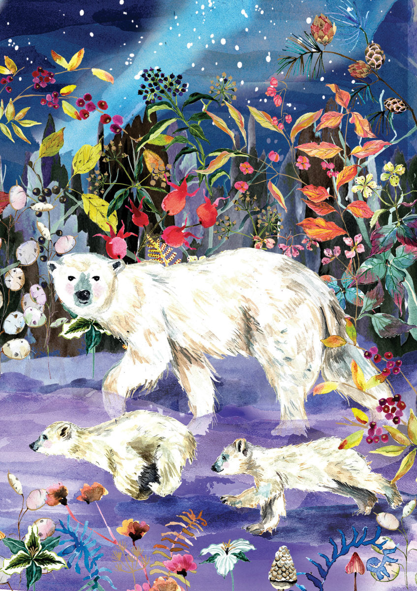 Roger la Borde Aurora Bears Standard Card featuring artwork by Fay Ford