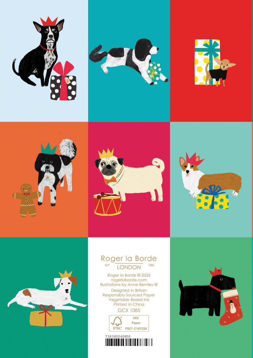 Roger la Borde Dog Checkerboard Standard Card featuring artwork by Anne Bentley