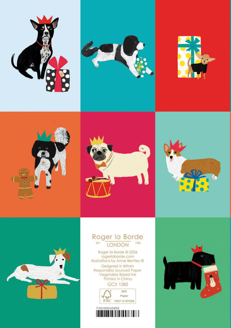 Roger la Borde Dog Checkerboard Standard Card featuring artwork by Anne Bentley