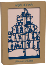 Roger la Borde Christmas Tree Lasercut Card featuring artwork by Roger la Borde