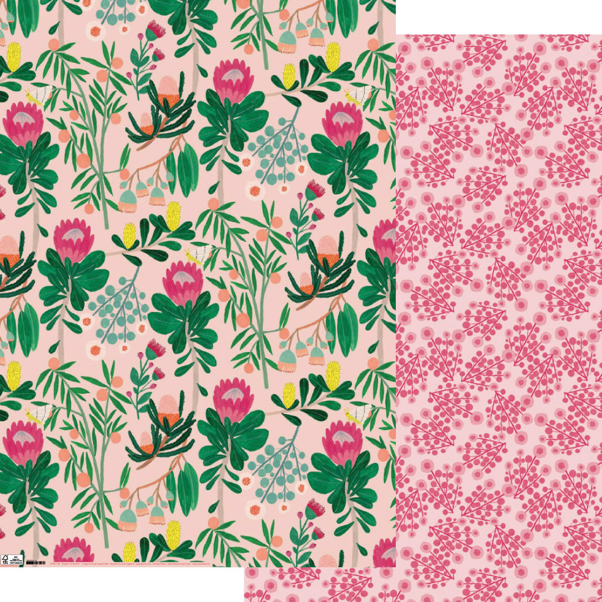 Roger la Borde King Protea Reversible Wrap featuring artwork by Kate Pugsley