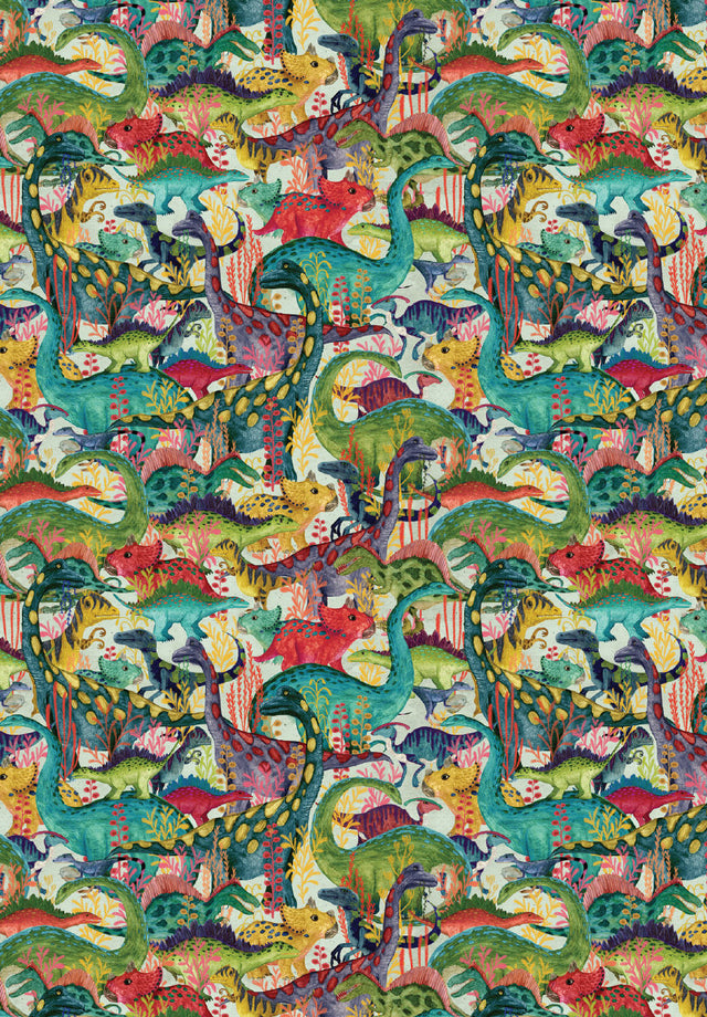 Roger la Borde Dino Mighty Reversible Wrap featuring artwork by Katherine Quinn