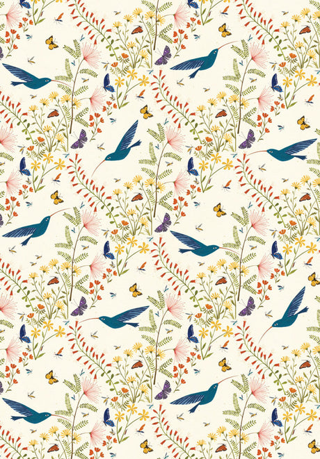 Roger la Borde Hummingbird Reversible Wrap featuring artwork by Lara Hawthorne