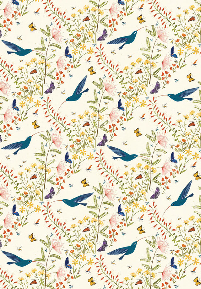 Roger la Borde Hummingbird Reversible Wrap featuring artwork by Lara Hawthorne