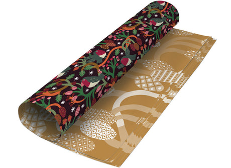 Roger la Borde Christmas Chorus Reversible Wrap featuring artwork by Monika Forsberg