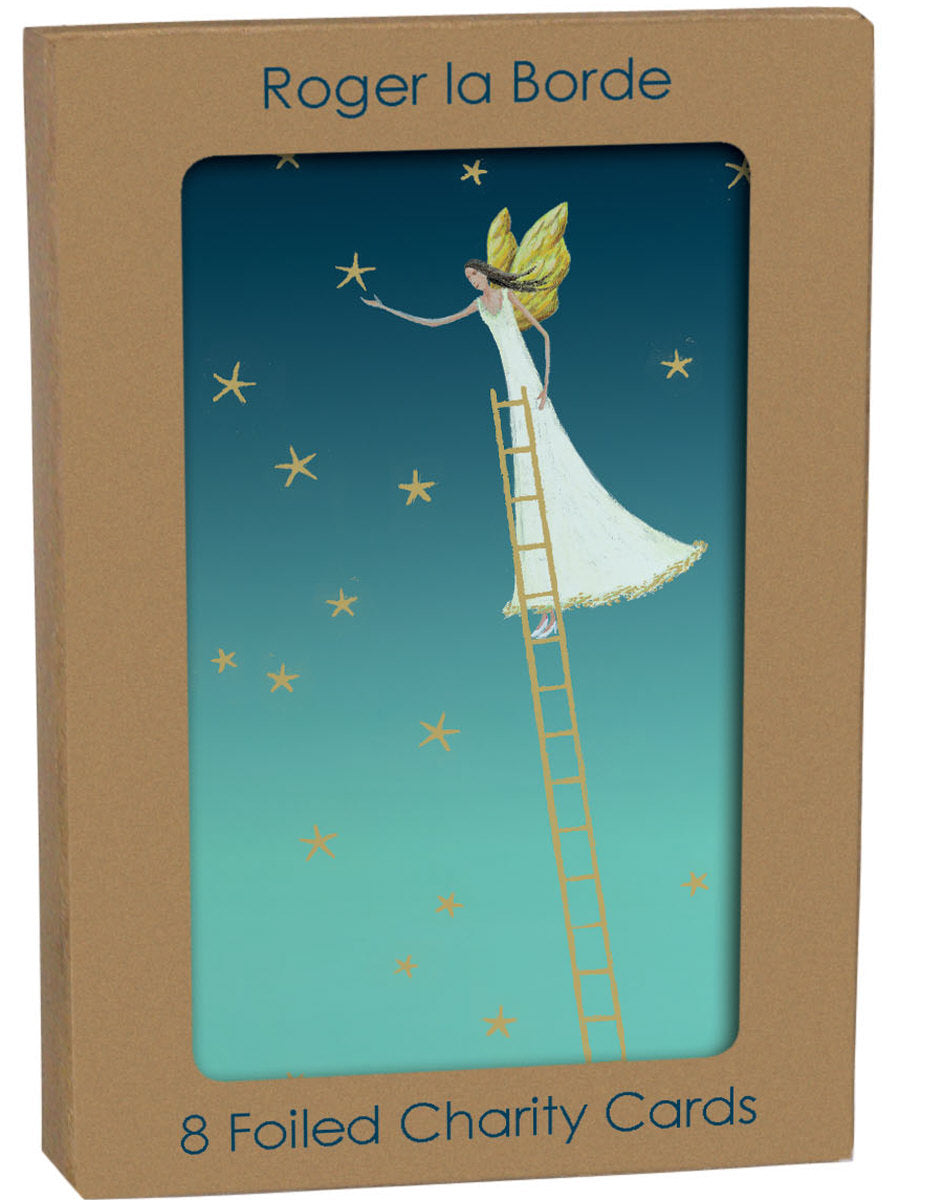 Roger la Borde Christmas Gold Foil Card Pack featuring artwork by Roger la Borde