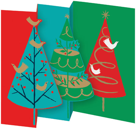 Roger la Borde Brilliant Birds Tri-fold Card featuring artwork by Roger la Borde