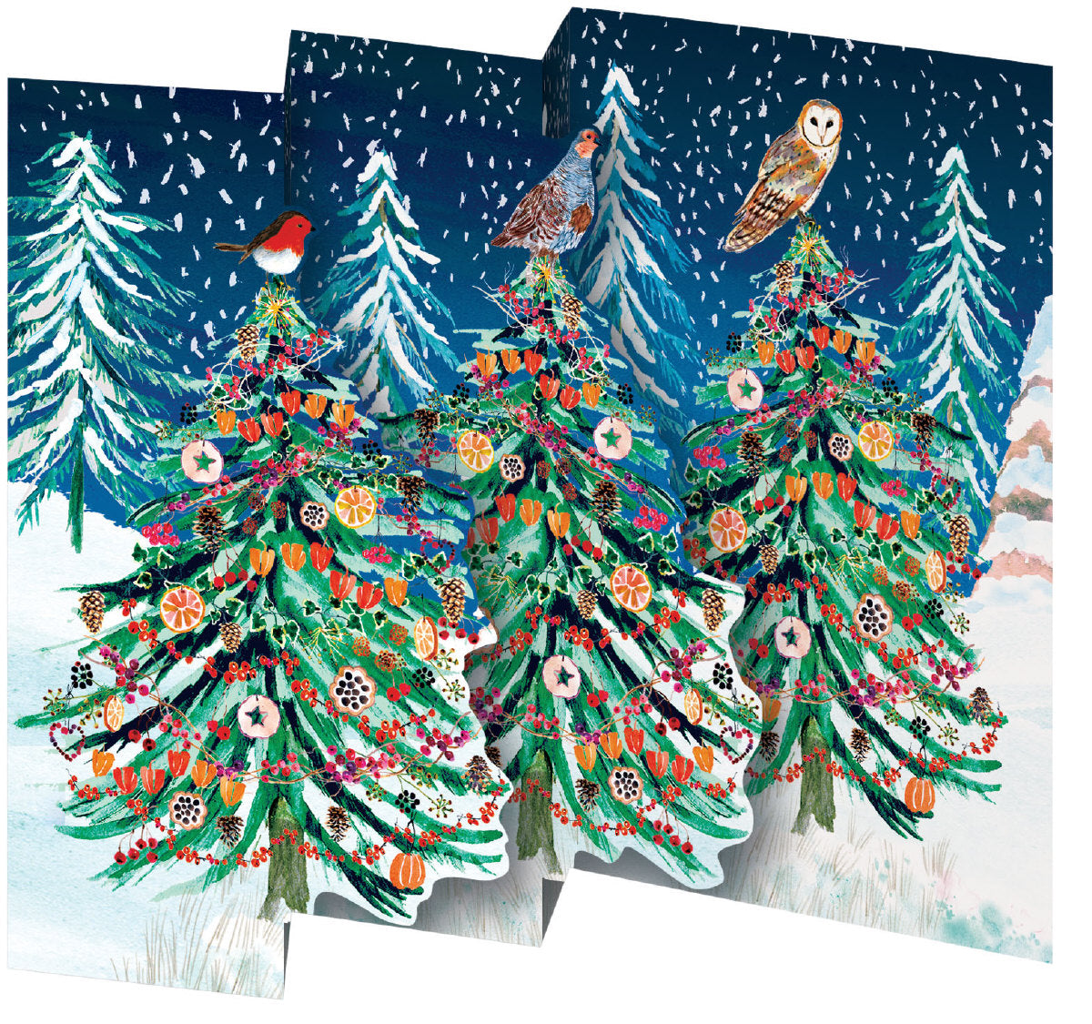 Roger la Borde Wild Winters Song Tri-fold Card featuring artwork by Fay Ford