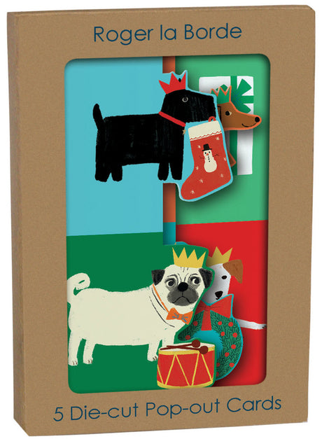 Roger la Borde Dog Checkerboard Tri-fold Card Pack featuring artwork by Anne Bentley