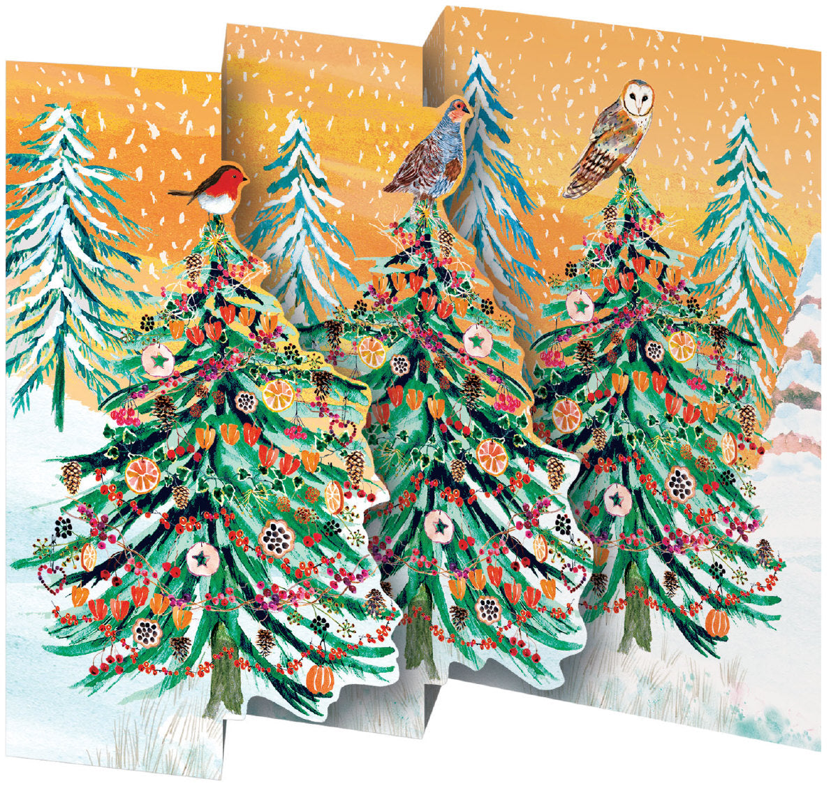 Roger la Borde Wild Winters Song Tri-fold Card featuring artwork by Fay Ford