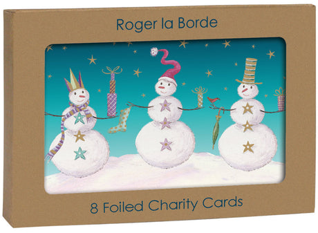 Roger la Borde Snowmen Charity Card Pack featuring artwork by Roger la Borde