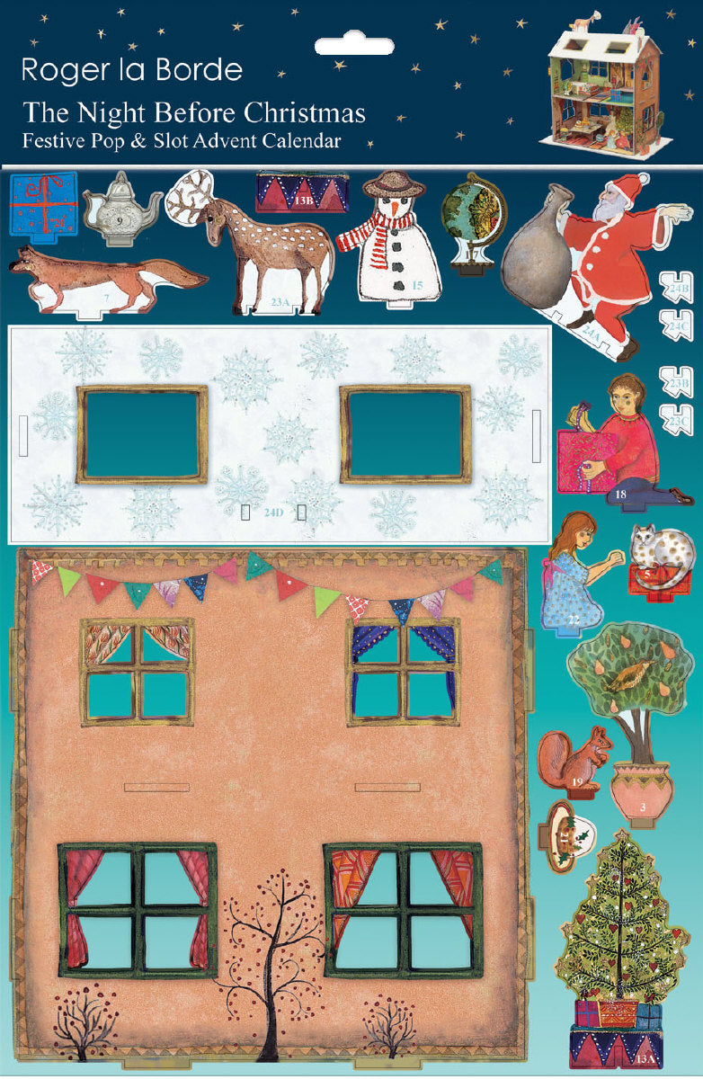 Roger la Borde Christmas Large Pop & Slot Advent Calendar featuring artwork by Jane Ray