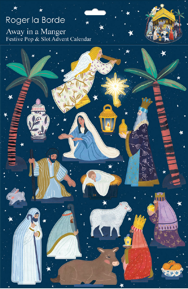 Roger la Borde Christmas Icons Large Pop & Slot Advent Calendar featuring artwork by Antoana Oreski
