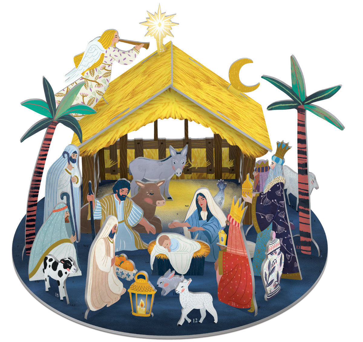 Roger la Borde Christmas Icons Large Pop & Slot Advent Calendar featuring artwork by Antoana Oreski