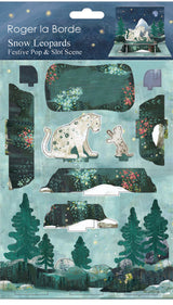 Roger la Borde Snow Leopards Pop & Slot 3D Scene featuring artwork by Kendra Binney