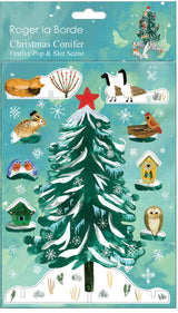 Roger la Borde Christmas Conifer Pop & Slot 3D Scene featuring artwork by Katie Vernon