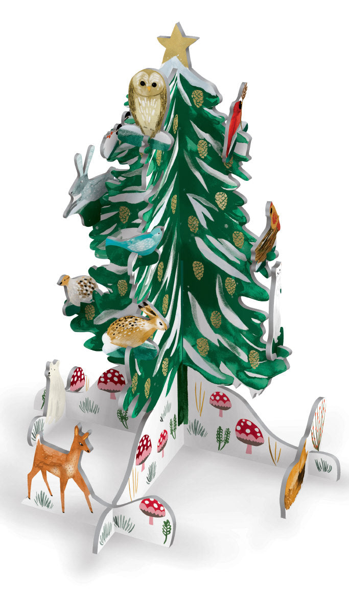 Roger la Borde Christmas Conifer Pop & Slot 3D Scene featuring artwork by Katie Vernon