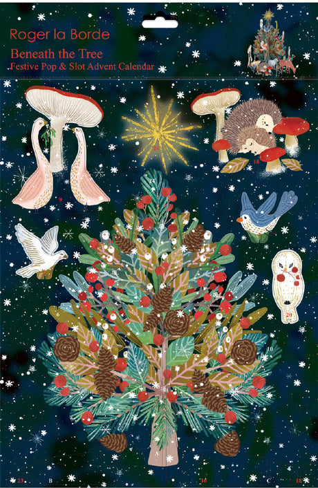 Roger la Borde Beneath the Tree Large Pop & Slot Advent featuring artwork by Antoana Oreski