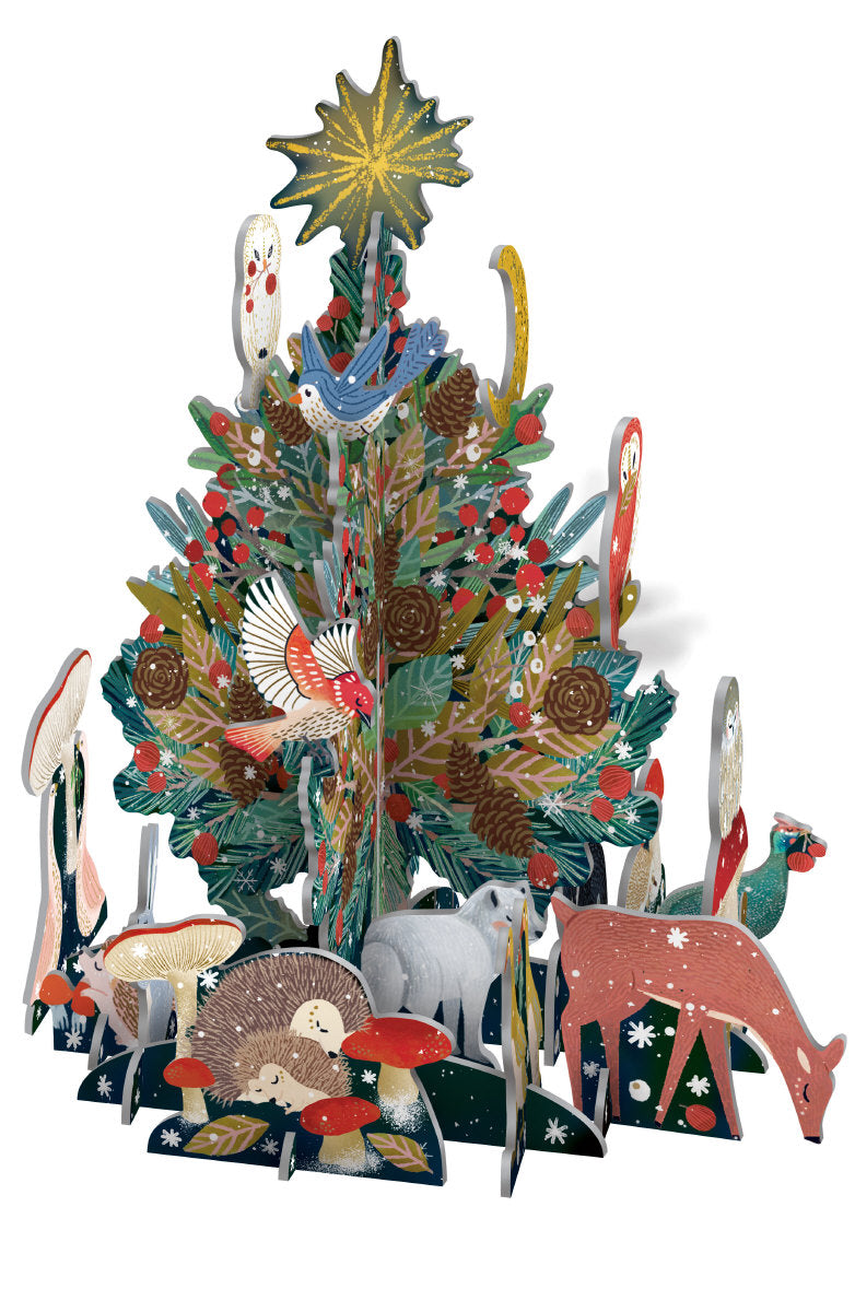 Roger la Borde Beneath the Tree Large Pop & Slot Advent featuring artwork by Antoana Oreski
