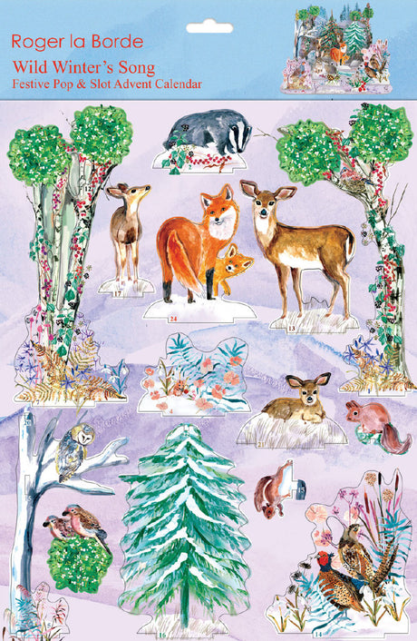 Roger la Borde Wild Winters Song Large Pop & Slot Advent featuring artwork by Fay Ford