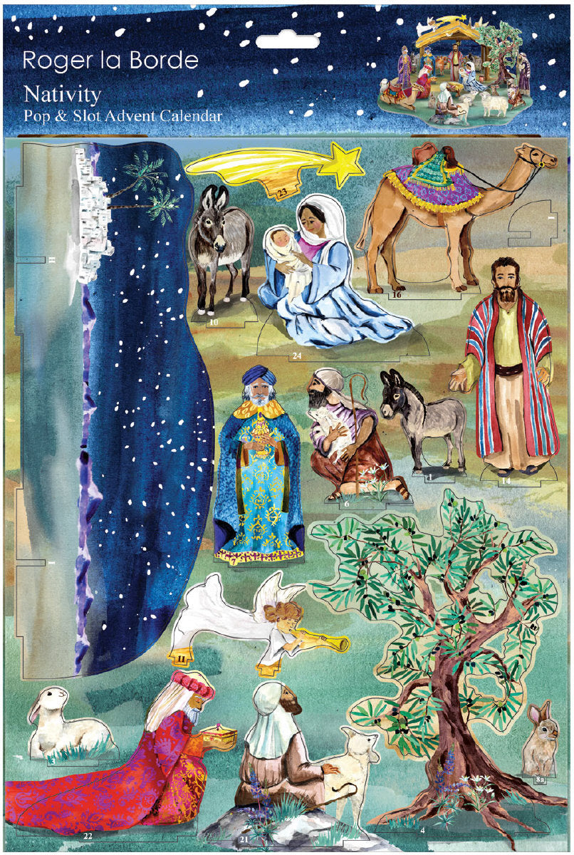 Roger la Borde The Christmas Story Large Pop & Slot Advent featuring artwork by Fay Ford