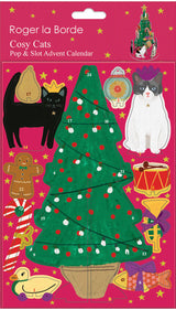 Roger la Borde Cozy Cats Petite Pop & Slot Advent featuring artwork by Anne Bentley