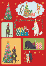 Roger la Borde Miaow Factor Sticker Label Sheets featuring artwork by Jennifer M Potter