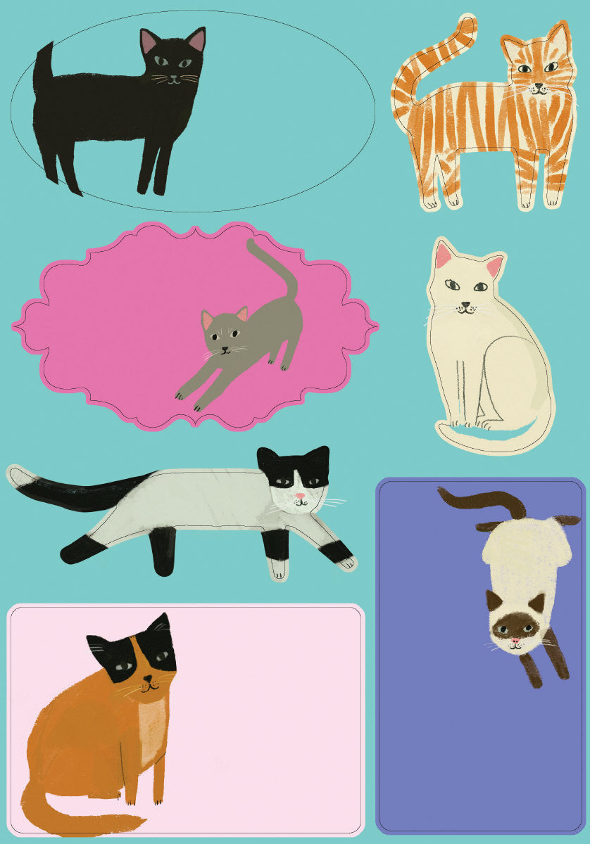 Roger la Borde Cat Etiquette Writing Paper Set featuring artwork by Anne Bentley