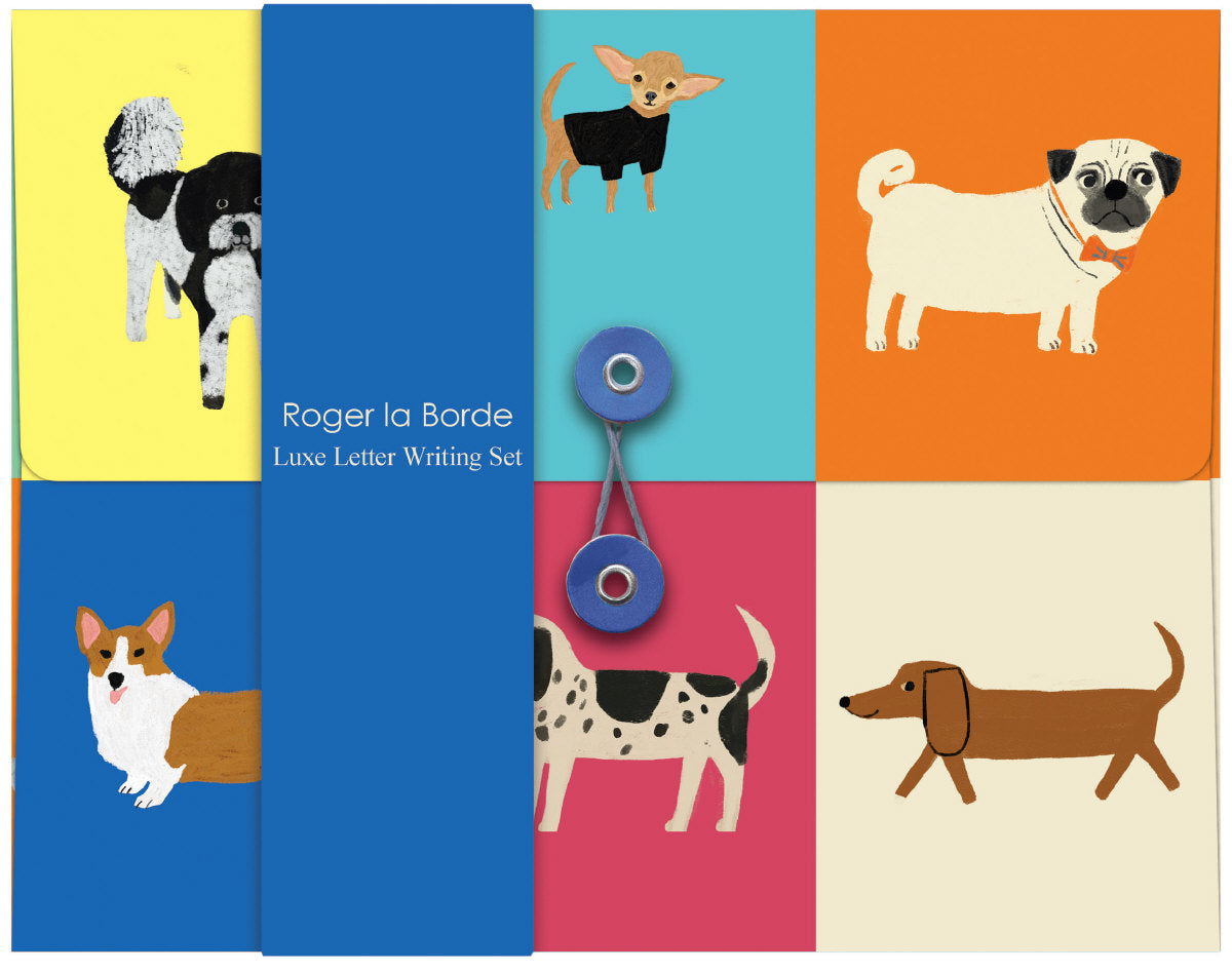 Roger la Borde Prize Pooches Writing Paper Set featuring artwork by Anne Bentley