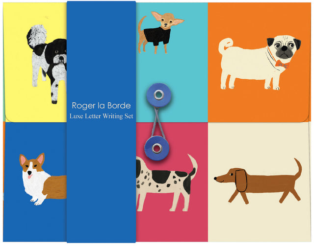 Roger la Borde Prize Pooches Writing Paper Set featuring artwork by Anne Bentley