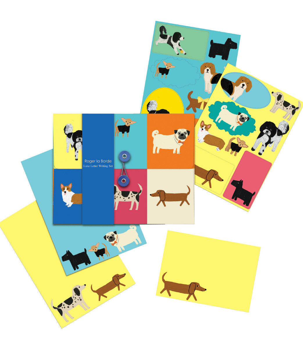 Roger la Borde Prize Pooches Writing Paper Set featuring artwork by Anne Bentley