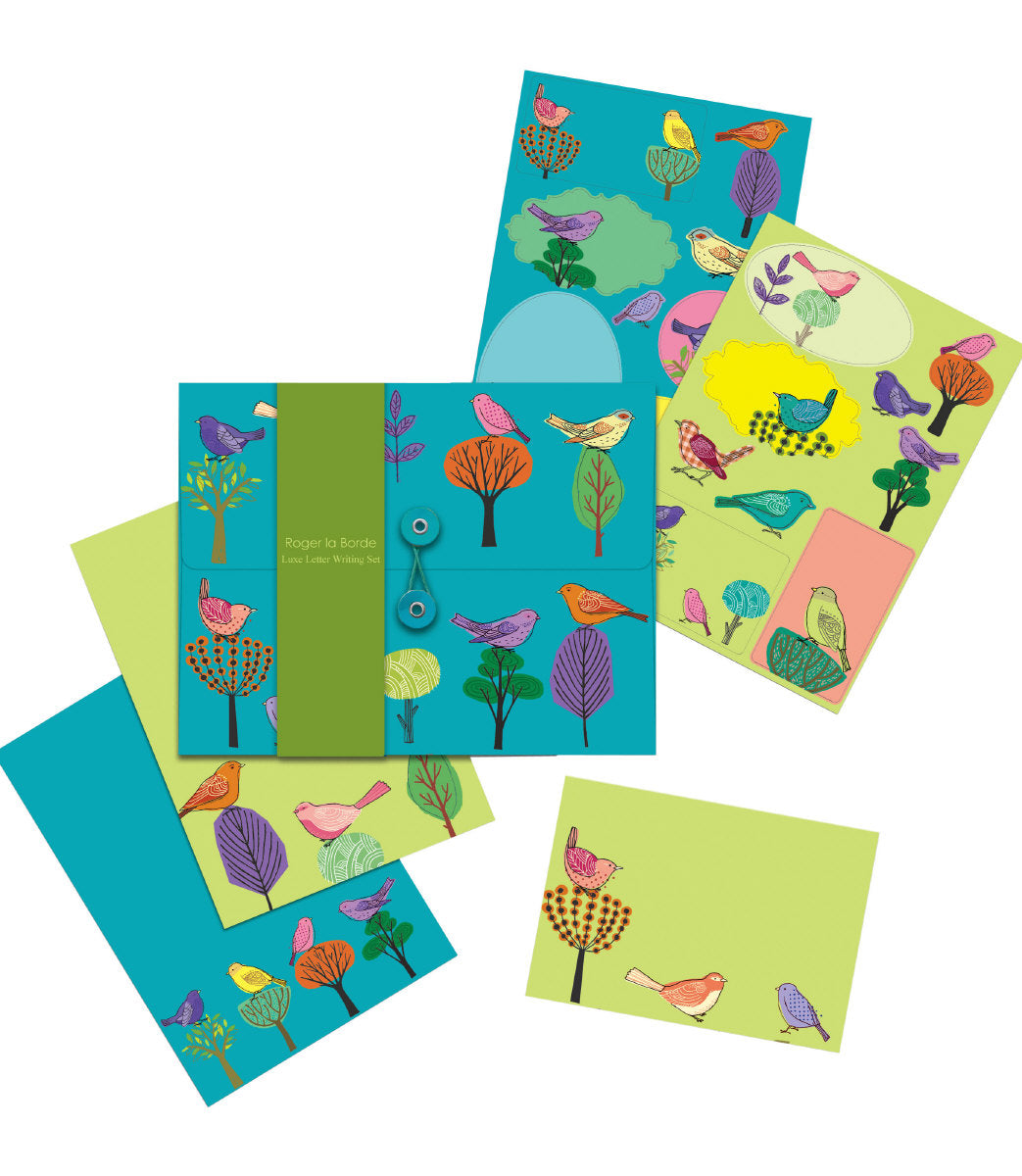 Roger la Borde Modern Birds Writing Paper Set featuring artwork by Repeat Repeat