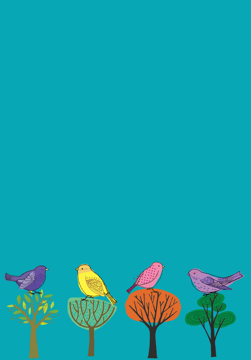 Roger la Borde Modern Birds Writing Paper Set featuring artwork by Repeat Repeat