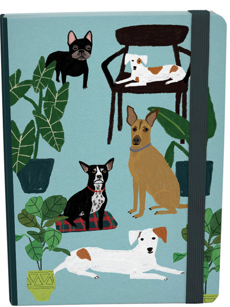 Roger la Borde Cat and Dog Palais A5 Journal with elastic featuring artwork by Anne Bentley
